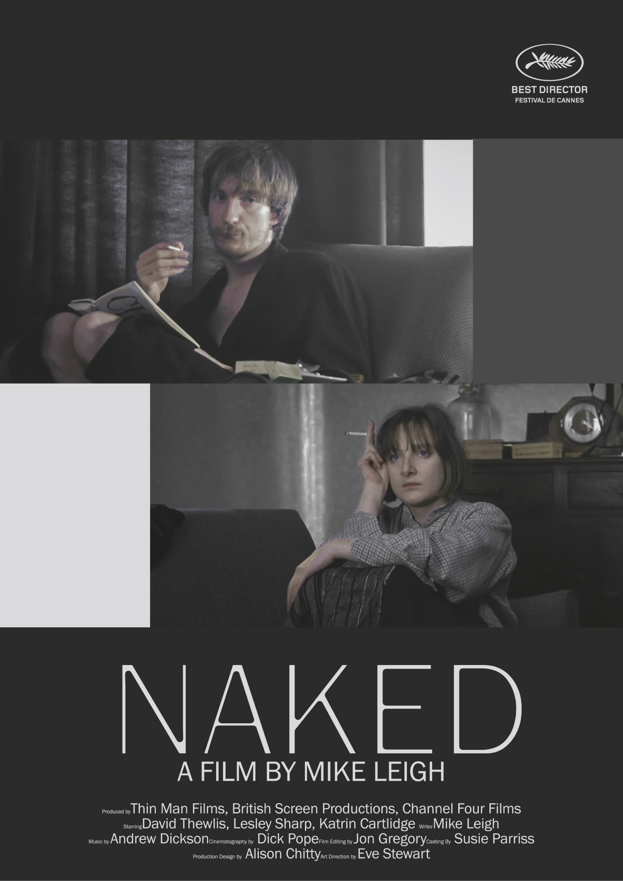 Naked Experimental Film Poster پوستر تجربی فیلم Naked